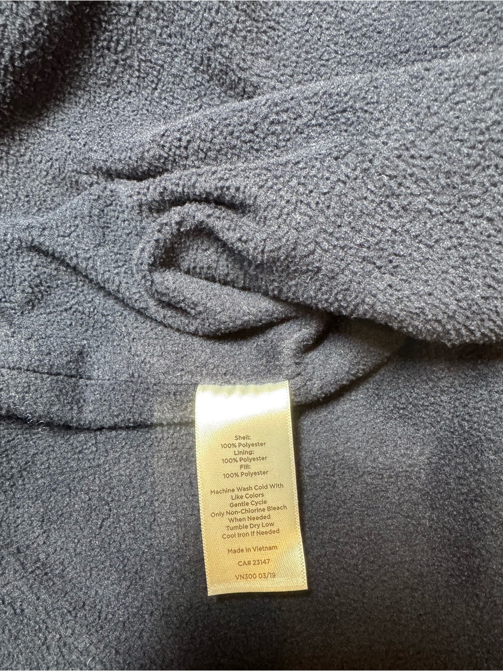 Talbots Navy Quilted Sleeveless Vest, size 3X Petite - Picture 4 of 4